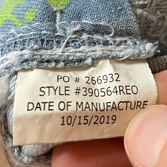 ChilliPop Denim Skirt Overall Paint Splatter Girl’s Size 4 - Picture 7 of 9